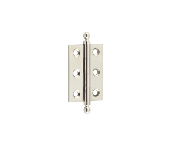 Hoxton Brass Finial Hinges 50x35mm Polished Nickel