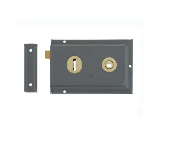 Reversible Rim Lock 152x102mm Grey