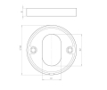 Oval Profile Escutcheon Satin Anodised Aluminium