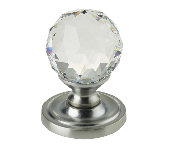 Crystal Mortice Door Knob Satin Chrome Crystal Mortice Door Knob Satin Chrome
