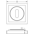 Burlington Standard Keyway Escutcheons Square Stepped Rose Satin Nickel Burlington Standard Keyway Escutcheons Square Stepped Rose Satin Nickel