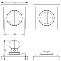 Burlington Turns & Releases Inner 1 Square Stepped Rose Satin Nickel Burlington Turns & Releases Inner 1 Square Stepped Rose Satin Nickel