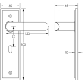 Kensington Door Handle Lock Backplate Satin Brass Kensington Door Handle Lock Backplate Satin Brass
