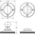 Burlington Turns & Releases Inner 1 No Rose Polished Nickel Burlington Turns & Releases Inner 1 No Rose Polished Nickel