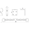 Jedo Heavy Duty Security Door Chains 200mm Polished Brass Jedo Heavy Duty Security Door Chains 200mm Polished Brass