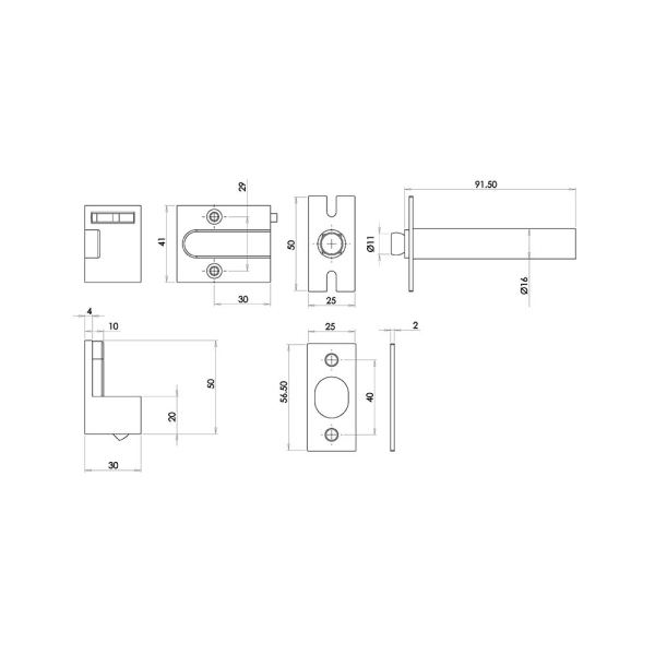 2 PCS Door Lock Security Chains