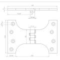 Crown Parliament Hinges 102x151x5mm Satin Chrome Crown Parliament Hinges 102x151x5mm Satin Chrome