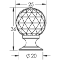 Jedo Faceted Glass Cupboard Knobs 25mm Polished Brass Jedo Faceted Glass Cupboard Knobs 25mm Polished Brass