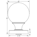 Jedo Plain Glass Mortice Door Knobs Satin Chrome Jedo Plain Glass Mortice Door Knobs Satin Chrome