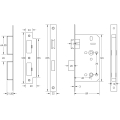 Jedo 78mm Din Bathroom Locks 60mm Backset Antique Brass Jedo 78mm Din Bathroom Locks 60mm Backset Antique Brass