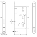 72mm Satin Stainless Steel Din Euro Deadlock Radiused 60mm Backset 72mm Satin Stainless Steel Din Euro Deadlock Radiused 60mm Backset