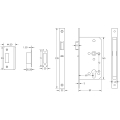 Jedo Architectural 72mm Din Nightlatches 60mm Backset Satin Stainless Steel Jedo Architectural 72mm Din Nightlatches 60mm Backset Satin Stainless Steel
