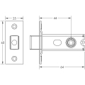 Jedo Heavy Duty Tubular Deadbolts 64mm Gun Metal Jedo Heavy Duty Tubular Deadbolts 64mm Gun Metal
