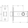 Jedo Heavy Duty Tubular Latches - 45 Degree Short Travel 64mm Gun Metal Jedo Heavy Duty Tubular Latches - 45 Degree Short Travel 64mm Gun Metal