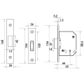 Jedo 3 Lever Deadlocks 65mm Polished Chrome Jedo 3 Lever Deadlocks 65mm Polished Chrome