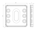 Square Standard Keyway Escutcheon Square Standard Keyway Escutcheon