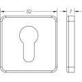 Square Euro Profile Escutcheon Grade 304 Square Euro Profile Escutcheon Grade 304