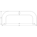 Stainless Steel 19mm D Shape Pull Handles Grade 304 B/T Fixing 425x19mm Satin Stainless Steel Stainless Steel 19mm D Shape Pull Handles Grade 304 B/T Fixing 425x19mm Satin Stainless Steel