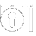 Stainless Steel Euro profile Escutcheons Grade 304 52x8mm JPS04.jpg Satin Stainless Steel Stainless Steel Euro profile Escutcheons Grade 304 52x8mm JPS04.jpg Satin Stainless Steel