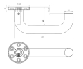 Orbit 19mm Door Handle on 8mm Sprung Rose Grade 201 Satin Stainless Steel