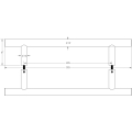 Stainless Steel 19mm Guardsman Pull Handles B2B Fixing 325x19x225mm Satin Stainless Steel Stainless Steel 19mm Guardsman Pull Handles B2B Fixing 325x19x225mm Satin Stainless Steel