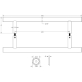 Stainless Steel 19mm Guardsman Pull Handles B2B Fixing 325x19x225mm Satin Stainless Steel Stainless Steel 19mm Guardsman Pull Handles B2B Fixing 325x19x225mm Satin Stainless Steel
