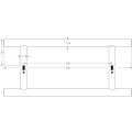 Stainless Steel 19mm Guardsman Pull Handles B2B Fixing 400x19x300mm Satin Stainless Steel Stainless Steel 19mm Guardsman Pull Handles B2B Fixing 400x19x300mm Satin Stainless Steel
