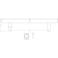 Stainless Steel 25mm Guardsman Pull Handles B/T Fixing 600x25x450mm Satin Stainless Steel Stainless Steel 25mm Guardsman Pull Handles B/T Fixing 600x25x450mm Satin Stainless Steel
