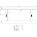 Stainless Steel 25mm Guardsman Pull Handles B2B Fixing 750x25x650mm Satin Stainless Steel Stainless Steel 25mm Guardsman Pull Handles B2B Fixing 750x25x650mm Satin Stainless Steel