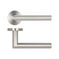 Julian Door Handle on Rose Grade 304 Satin Stainless Steel Julian Door Handle on Rose Grade 304 Satin Stainless Steel
