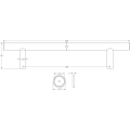Stainless Steel 32mm Guardsman Pull Handles B/T Fixing 1800x32x1600mm Satin Stainless Steel Stainless Steel 32mm Guardsman Pull Handles B/T Fixing 1800x32x1600mm Satin Stainless Steel