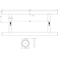 Stainless Steel 32mm Guardsman Pull Handles B2B Fixing 1200x32x1000mm Satin Stainless Steel Stainless Steel 32mm Guardsman Pull Handles B2B Fixing 1200x32x1000mm Satin Stainless Steel