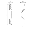 Jedo Sash Handles 102mm Satin Chrome Jedo Sash Handles 102mm Satin Chrome