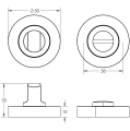 Jedo Designer Turns & Releases 50mm Round Rose no Indicator 50x10mm Dark Bronze Jedo Designer Turns & Releases 50mm Round Rose no Indicator 50x10mm Dark Bronze