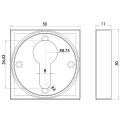 Square Euro Profile Escutcheon Square Euro Profile Escutcheon