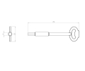 Jedo Keys for Locking Sash Stop 75mm Jedo Keys for Locking Sash Stop 75mm