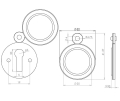Jedo Round Covered Escutcheon 32mm Satin Nickel Jedo Round Covered Escutcheon 32mm Satin Nickel