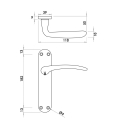 Gull Suite Door Handle on Latchplate Polished Chrome Gull Suite Door Handle on Latchplate Polished Chrome