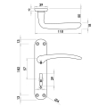Gull Suite Door Handle on Bathroom Plate Polished Chrome Gull Suite Door Handle on Bathroom Plate Polished Chrome