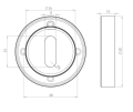 Standard keyway Escutcheon Standard keyway Escutcheon
