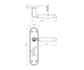 Stylo Suite Door Handle on Lockplate Polished Chrome/Satin Chrome Stylo Suite Door Handle on Lockplate Polished Chrome/Satin Chrome