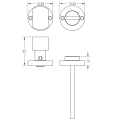 Contemporary Dark Bronze Turn & Release for Mortice Knobs Contemporary Dark Bronze Turn & Release for Mortice Knobs