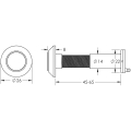 Jedo 180 Degree Door Viewers FD30/60 C/W Intumescent Satin Chrome Jedo 180 Degree Door Viewers FD30/60 C/W Intumescent Satin Chrome
