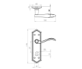Wentworth Suite Door Handle on Lockplate Pewter Wentworth Suite Door Handle on Lockplate Pewter