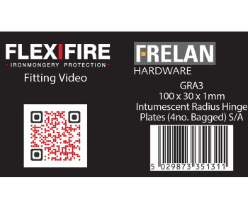 Intumscent Kits for 102mm Radiused Hinges Pack of Four Intumscent Kits for 102mm Radiused Hinges Pack of Four