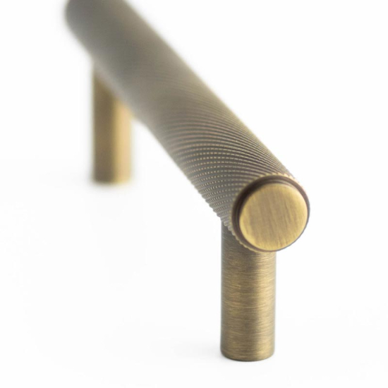 Piccadilly Knurled Brass Kitchen Cabinet Handles