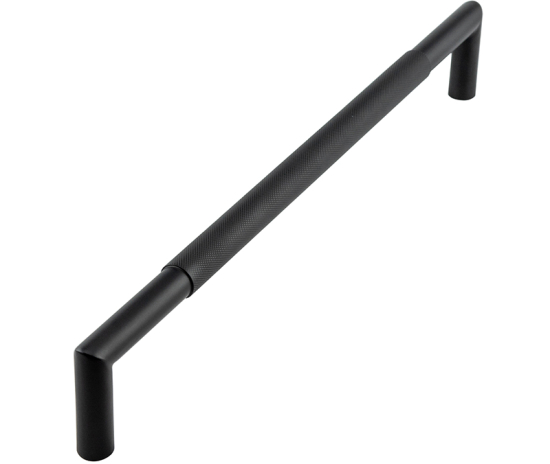 Black Mitred Knurled Pull handles B/T Fixing