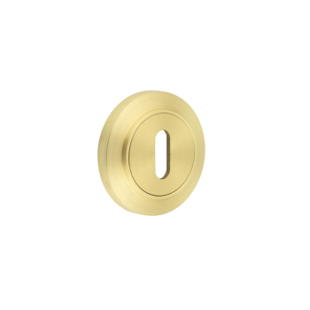 Burlington Standard Keyway Escutcheons Chamfered Rose Satin Brass Burlington Standard Keyway Escutcheons Chamfered Rose Satin Brass