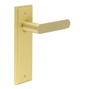 Kensington Door Handle Latch Backplate Satin Brass Kensington Door Handle Latch Backplate Satin Brass
