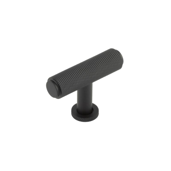 Piccadilly Knurled T Bar Cupboard Knobs Black